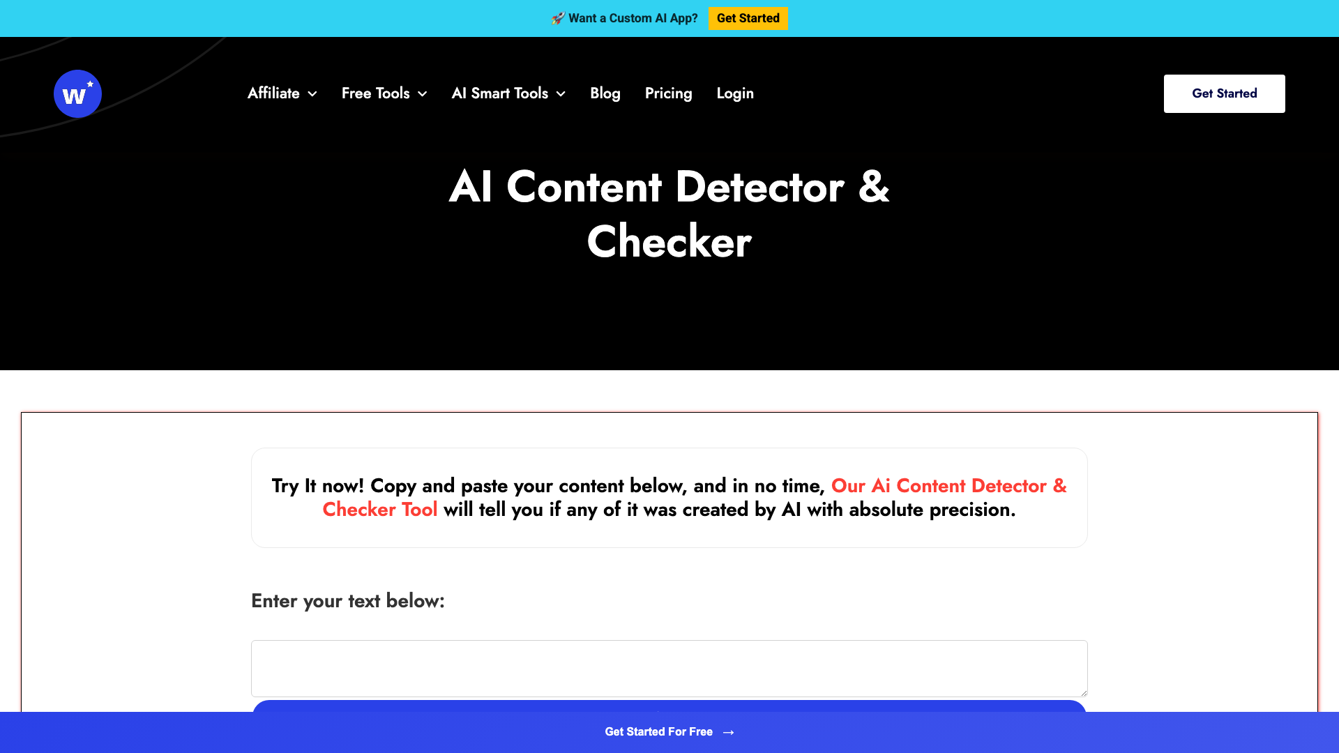Writecream AI Content Detector 截图 1