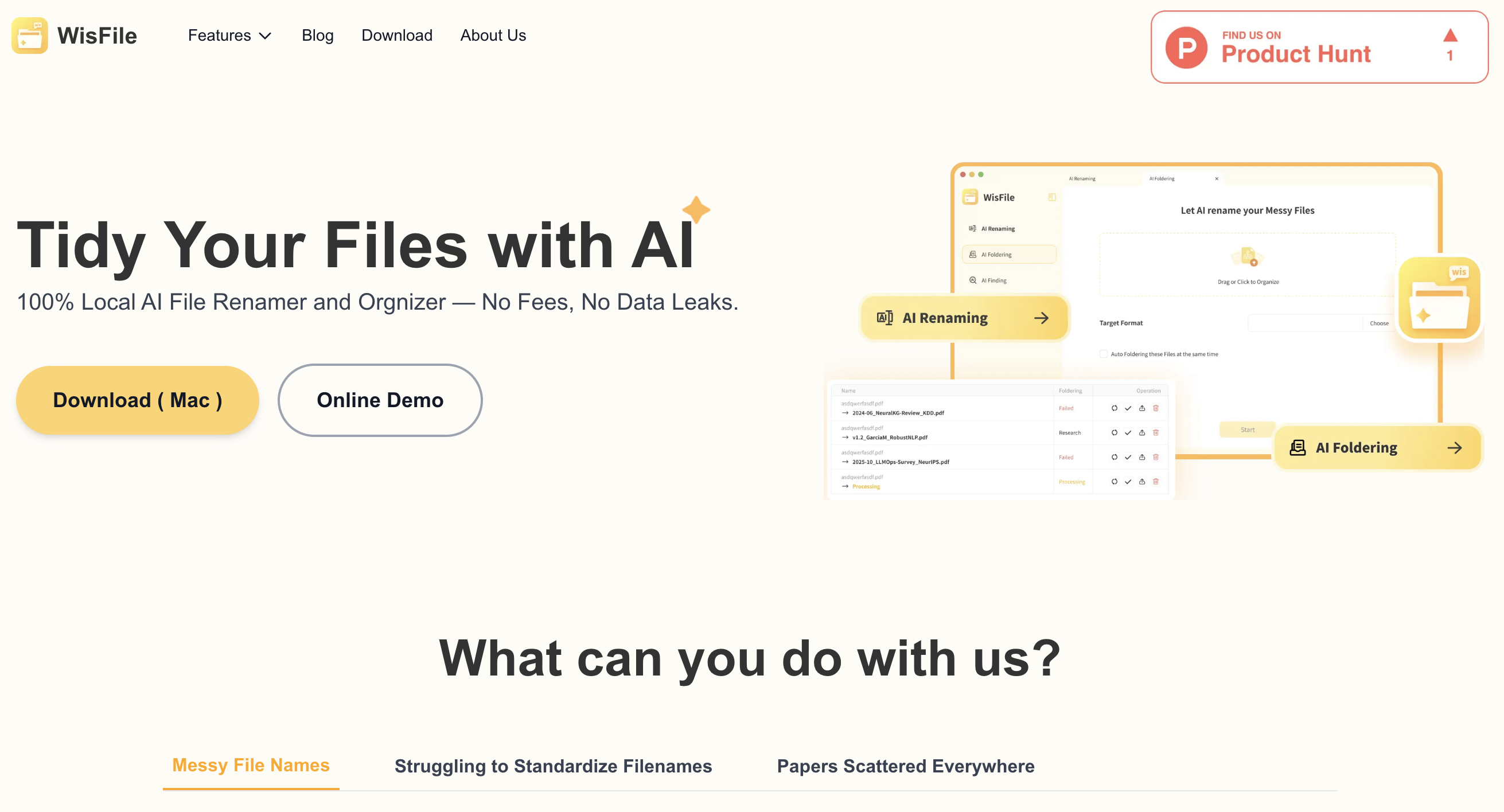 WisFile-免费的AI文件归纳整理 截图