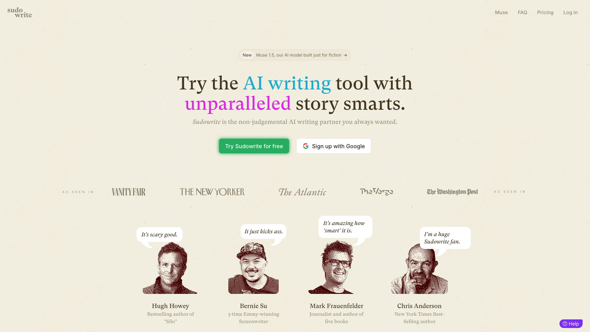 Sudowrite 截图 1