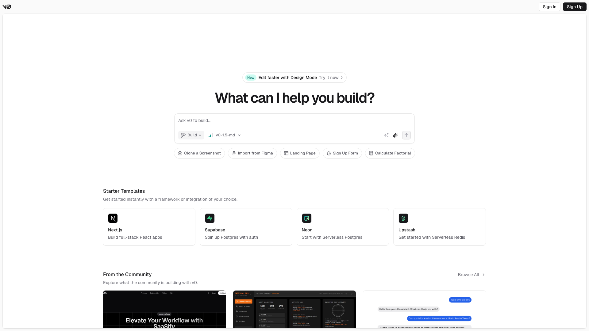 v0.dev 截图 1