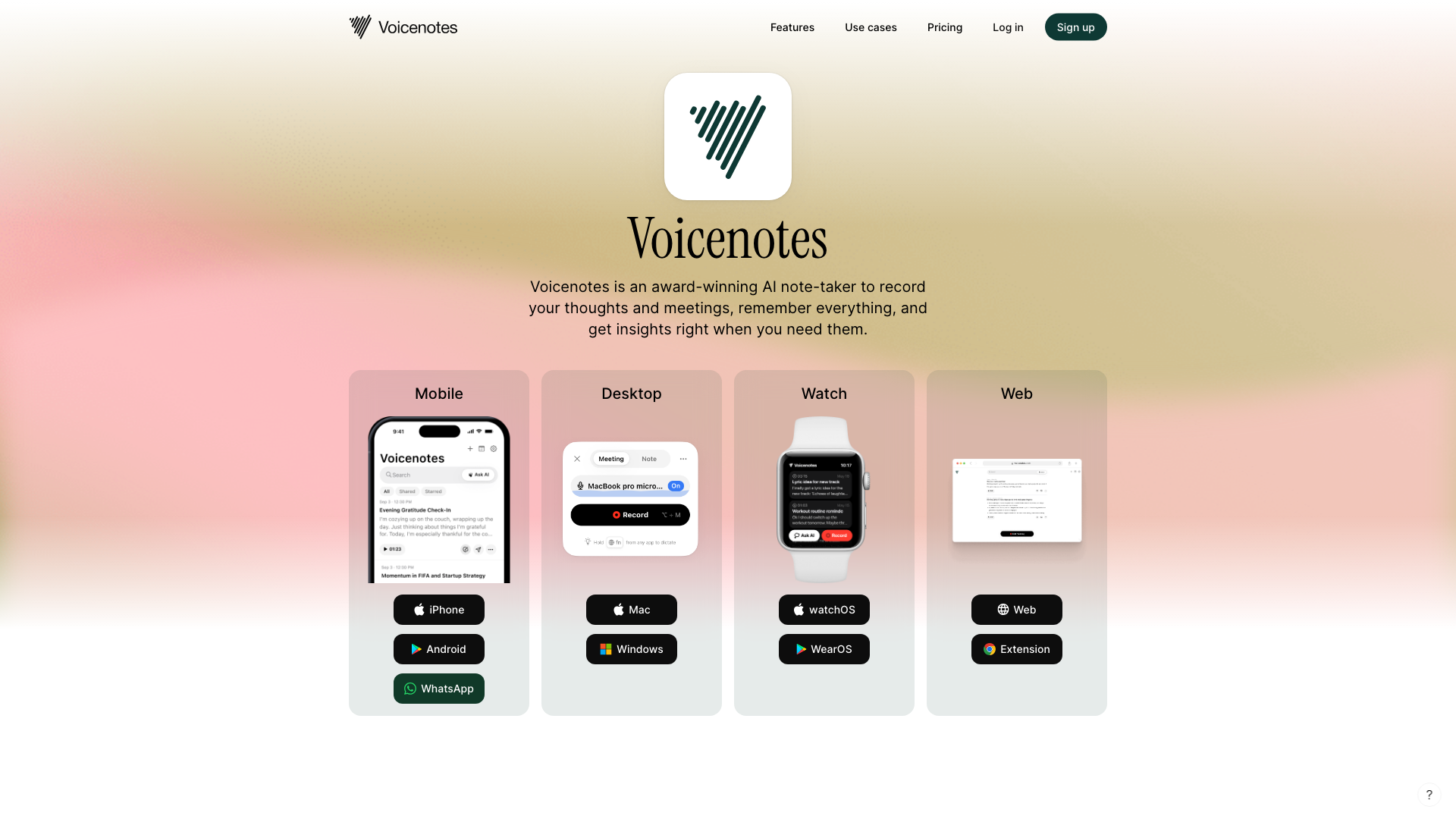 Voicenotes 截图 1